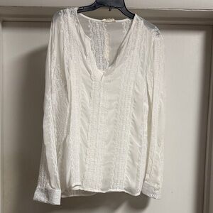 Elegant White Lace Women's Top